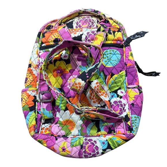 Vera Bradley Small Backpack Purse Va Va Bloom Floral Retired Pattern Flowers - Picture 2 of 5